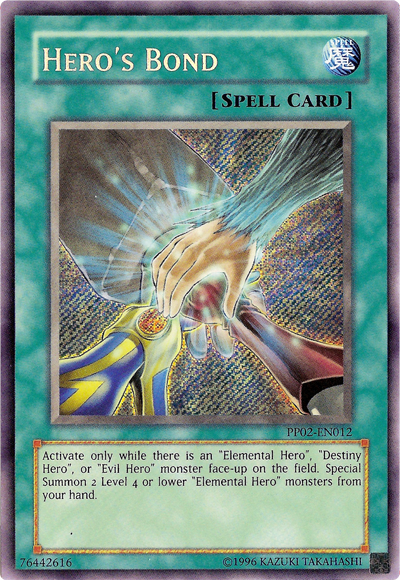 yugioh hero spell cards Hero's Bond [PP02-EN012] Secret Rare – Media Reload