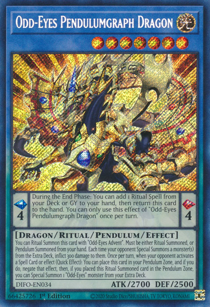 Odd-Eyes Pendulumgraph Dragon [DIFO-EN034] Secret Rare – Media Reload