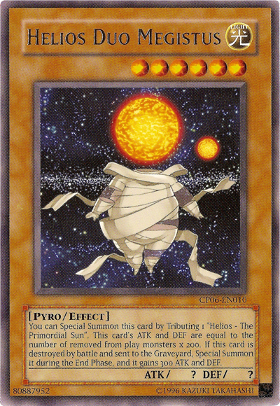 helios yugioh card Mint / near mint condition trading card Helios - The Primordial Sun