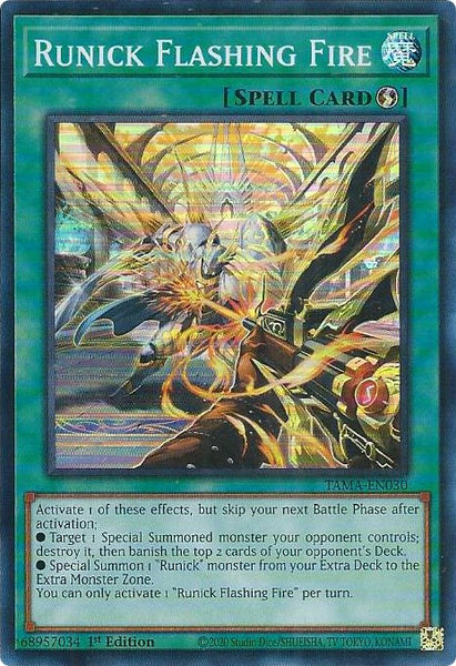 Runick Flashing Fire [TAMA-EN030] Super Rare  Media Reload