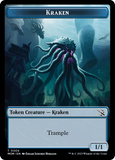 Warrior // Kraken Double-Sided Token [March of the Machine Tokens]
