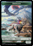 Warrior // Dinosaur Double-Sided Token [March of the Machine Tokens]