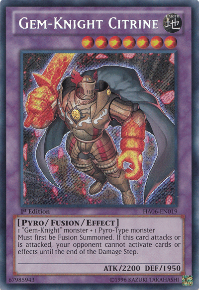 Gem-Knight Citrine [HA06-EN019] Secret Rare – Media Reload
