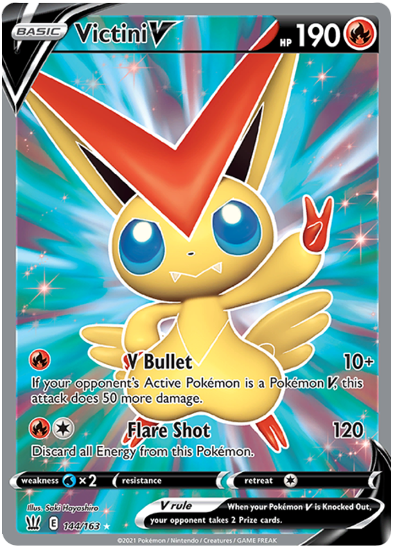 Victini V (144/163) [Sword & Shield: Battle Styles] – Media Reload