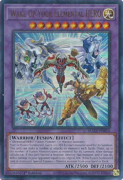 Wake Up Your Elemental HERO [MAZE-EN014] Ultra Rare – Media